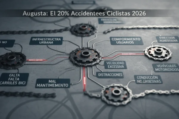 Augusta: El 20% de accidentes ciclistas en 2026