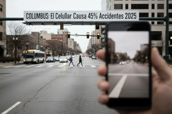 Columbus: El Celular Causa 45% Accidentes 2025