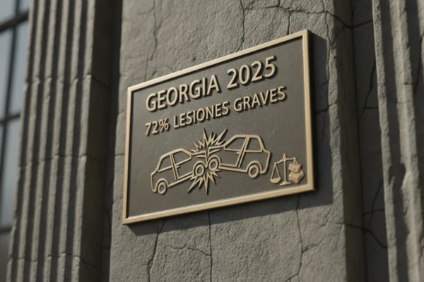 Georgia 2025: Choques traseros, 72% de lesiones graves