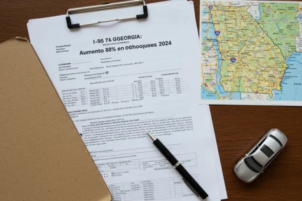 I-95 Georgia: Aumento 8% en Choques 2024