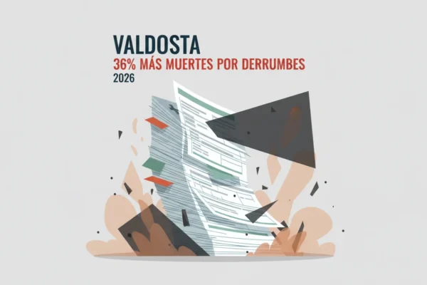 Valdosta: 36% más muertes por derrumbes en 2026