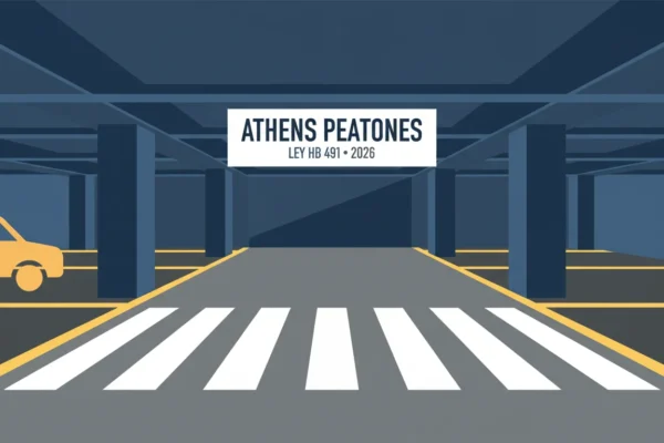 Athens Peatones: La Ley HB 491 en 2026