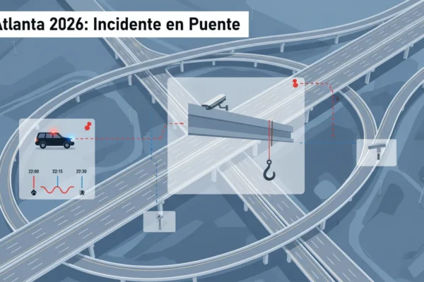 Atlanta 2026: Persona colgando de puente ¿Qué pasó?
