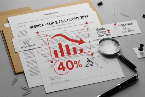 Georgia: 40% Resbalones en Tiendas por Perchas en 2024