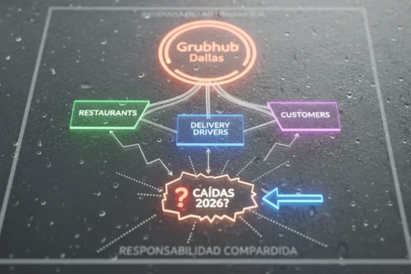Grubhub Dallas: ¿Quién paga caídas en 2026?