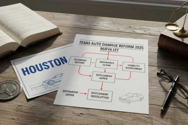 Houston: Nueva Ley de Daños Autos en Texas 2025