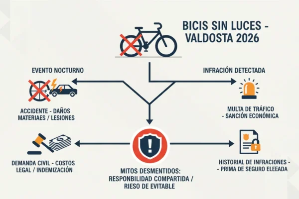 Valdosta: Mitos de bicis sin luces en 2026