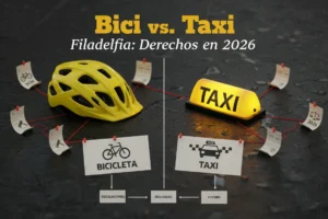 Bici vs. Taxi Filadelfia: Derechos en 2026