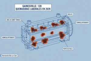 Gainesville: 120 Quemaduras Laborales en 2026