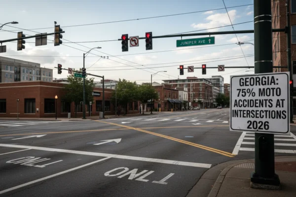 Georgia: 75% de Accidentes Moto en Intersecciones 2026