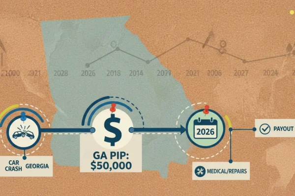 Georgia PIP: $50,000 en 2026 para choques
