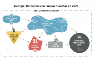 Georgia: Resbalones en rampas húmedas en 2026