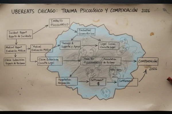 UberEats Chicago: Trauma Psicológico y Compensación 2026