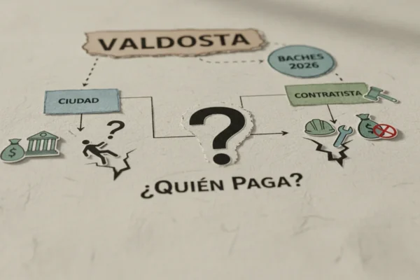Valdosta: ¿Quién paga por caídas en baches 2026?